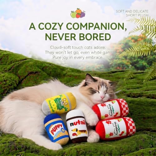 Cookies Beer Cola Whisky Orange-Juice Chips Stylish Squeaky Toys for Aggressive Chewers, Durable Squeak for Puppy Teething, Plush for Boredom and Anxiety Relief(Dressing-Yellow+Puppy)