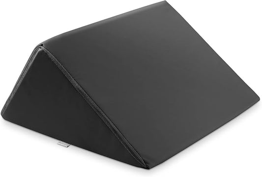 Saloniture Triangle Wedge Massage Table Bolster Under-Knee Pillow, Extra Large - 19 x 12 x 20 x 15.5 Inch - Black