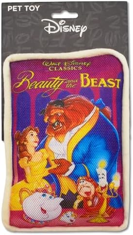 Buckle-Down Disney Dog Toy, Beauty and the Beast VHS Tape Replica Pet Toy, Plush