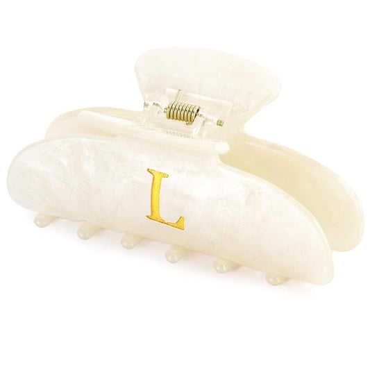 Acrylic Letter "L" Claw Clips for Women, Cute Personalized Hair Clip for Trendy Custom Hair Accessories for Thin Thick Hair