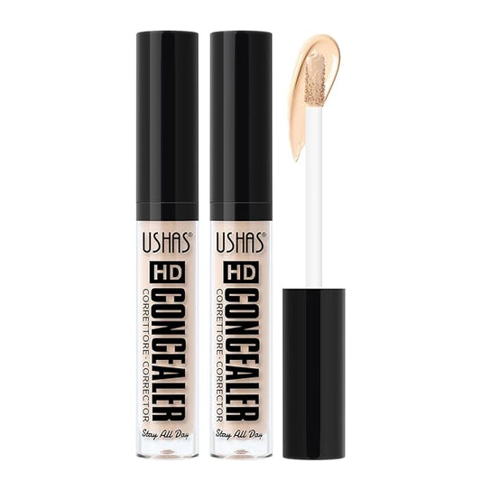 USHAS 2PCS Concealer Makeup, Lightweight, Full Coverage, Long Lasting, Conceals, Matte Liquid Foundation for Face, Eye, and Acne Scar Cover (S9, 2PCS)