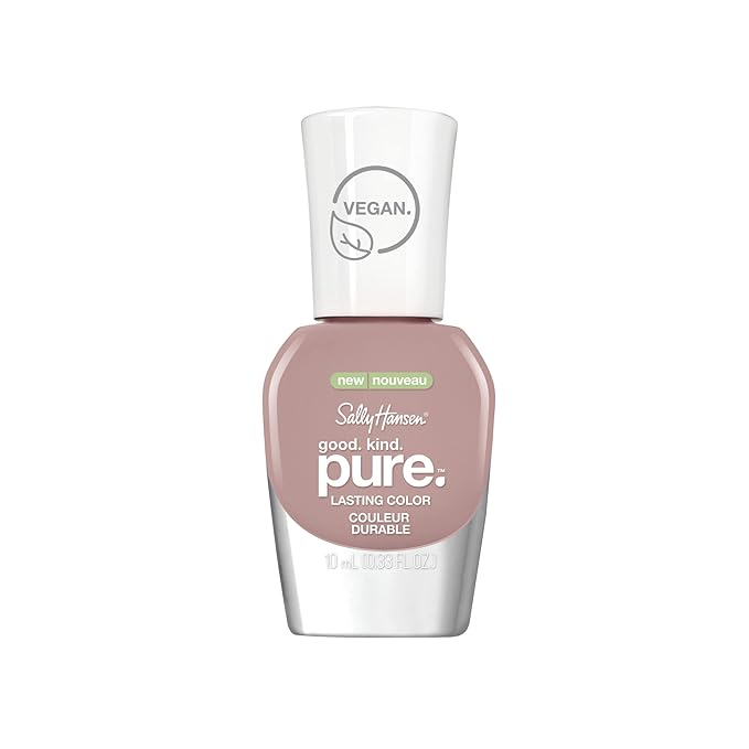 Sally Hansen Good. Kind. Pure. Nail Polish | Plant-Based, Vegan, 16-Free Formula | Opaque, Shiny | 180 Soft Plum | Muted Plum Nail Color