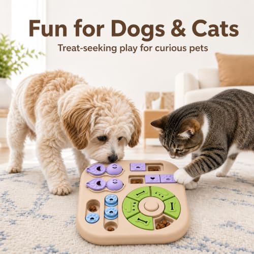 Dog Puzzle Toy, Interactive Treat Puzzle Feeder for Small and Medium Dogs