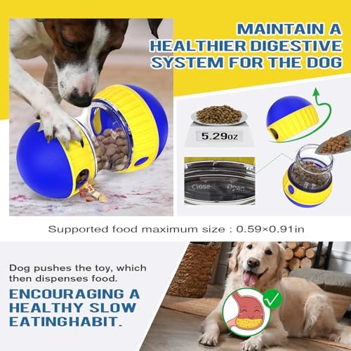 BSISUERM Dog Food Dispenser Puzzle Toy Bundle with Indestructible Interactive Dog Frozen Treat Chew Toys