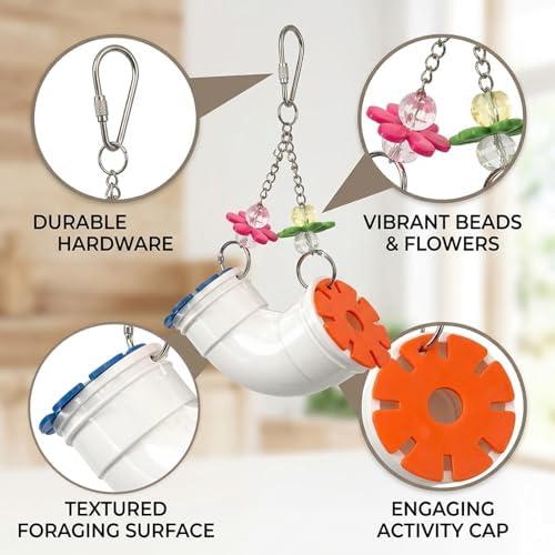 Rat Toys for Pet Rats, Rat Enrichment Toys, Interactive Plastic Activity Toys for Small Animals, Chewable Exercise Accessories for Rodent Cages