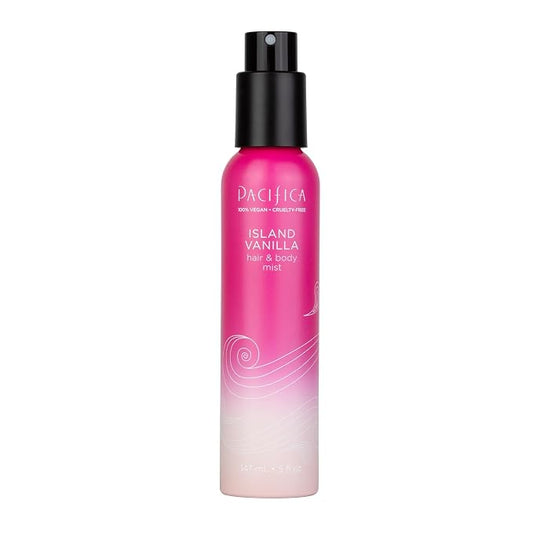 Pacifica Hair Mist Perfume & Full Body Spray for Women - Island Vanilla Body Mist Fragrance w/Sugar, Vanilla & Sandalwood Clean Beauty Alcohol-Free, Vegan & Cruelty-Free, 5 oz