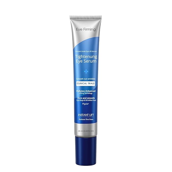 Instant Under Eye Tightening Serum – Firming Eye Lift Formula for Bags, Puffiness, Wrinkles & Dark Circles | Advanced Polysaccharide Eye Serum for Mature Skin – 20 mL (Unscented)