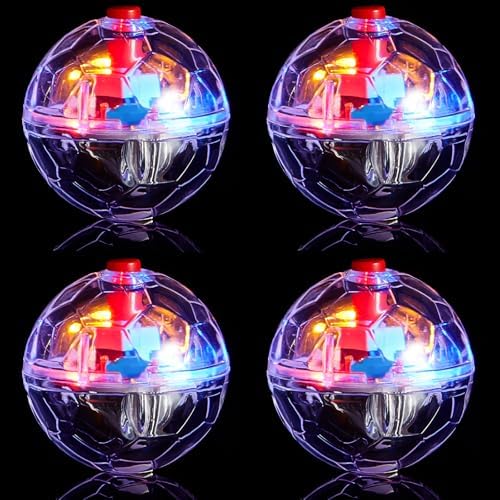 Frienda 4 Pcs Light up Cat Ball LED Motion Ghost Hunting Cat Ball(Clear)