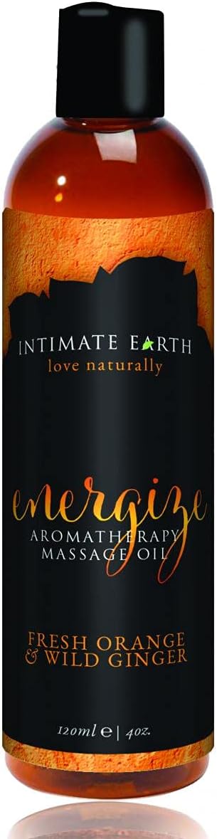 Energizing Massage Oil, Fresh Orange and Wild Ginger, 4 Ounce