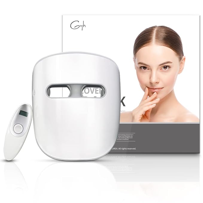 GYH Led Face Mask Light Therapy, Red Light Therapy for Face, FSAHSA Eligible, Wireless High Dose Red, Infrared & Blue Light Therapy Mask for Skin Care, Anti-ageing Cloud-S (RB-014)