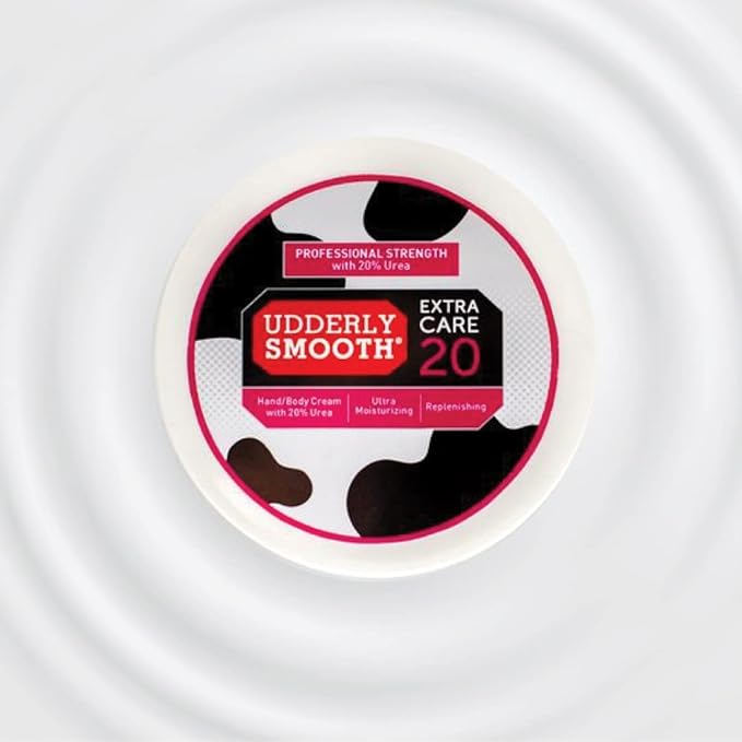Udderly Smooth Extra Care Hand, Body & Foot Cream with 20% Urea, Daily Moisturizer to Restore Dry or Irritated Skin, Dermatologist Tested, 8 Oz