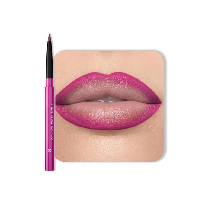 Gel Lip Liner Pencil for Women, Pitaya Pink Matte Long Lasting Lip Liner Lipstick 24 Hour, High Pigmented Lips Makeup Retractable Liners Waterproof Smudge Proof, Vegan & Cruelty-Free 05