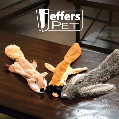 Jeffers Pet Thinnies, 21" | Unstuffed with Squeaker and Rope | Rabbit
