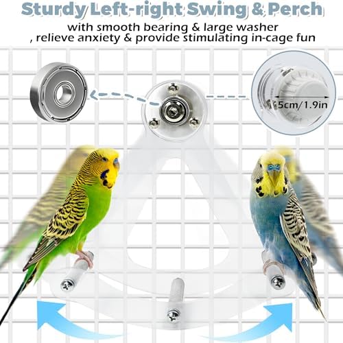Bite-Resistant Acrylic Rocking Bird Nail Trimming Perch Stand