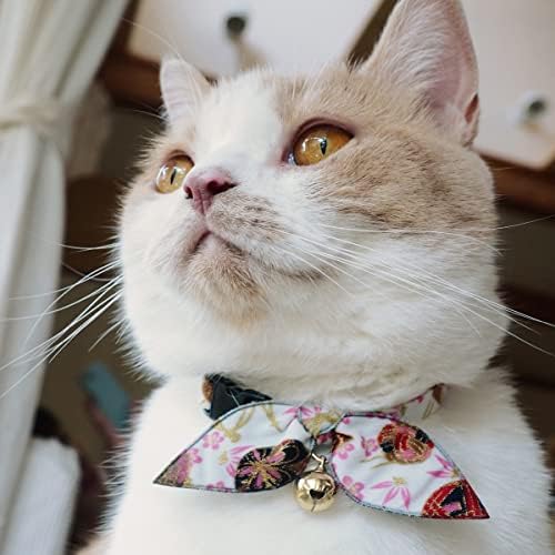 Necoichi Kimono Ribbon Cat Collar (White)