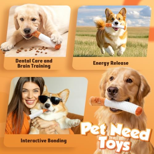 KEZKALS 3 Pack Funny Dog Toys for Small Medium Dogs, Squeaky Dog Pet Toy
