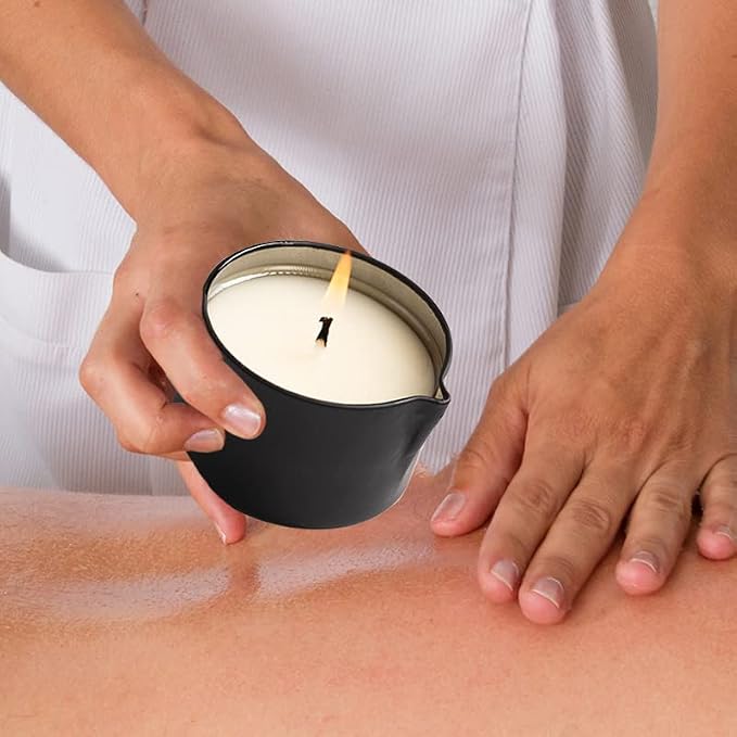 Massage Candle Oil Low Temp for Body Relaxation, Jasmine Scent 2.35 OZ