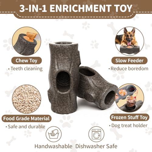 Dog Toys for Aggressive Chewers, Frozen Treat Holder Interactive Chew Toy