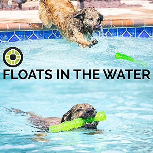 Hyper Pet Dura-Squeaks Stick Dog Toy, Large, Green, (Pack of 12)