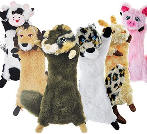 SHARLOVY Dog Squeaky Toy No Stuffing 6 Pack, Dog Toys Crinkle for Puppy