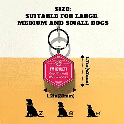 QR Code Dog Tags Personalized Pet ID Tags - Customize Dog Cat Tag - Pet Online Profile Display Pet Information