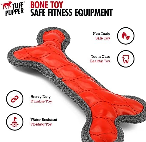 Tuff Pupper SuperChewy Tough Floating Dog Water Toy Strong Natural Rubber | Great Dog Fetch Toy | Pool Swimming Toy for Puppy| Durable Training Toy for Non-Aggressive Chewers