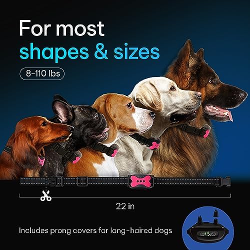Dogrook Humane No Shock Rechargable Beep & Vibration Bark Collar for Dogs