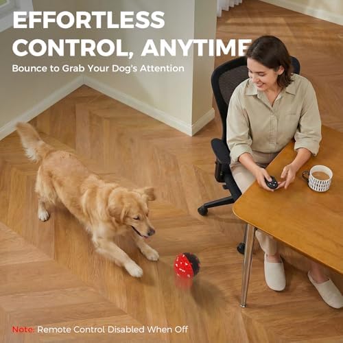 Diman Interactive Dog Ball Toys with Remote Control, E-TPU Material