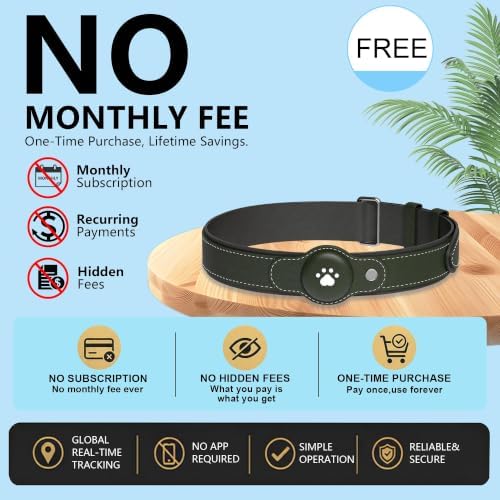 New GPS Tracker for Dogs: Smart Pet Collar with Real-Time Tracking,No Monthly Fee/Subscription (iOS & Android) Waterproof, Anti-Lost,365-Day Long Battery Life GPS Tracker Dog Collar(Tracker Included)