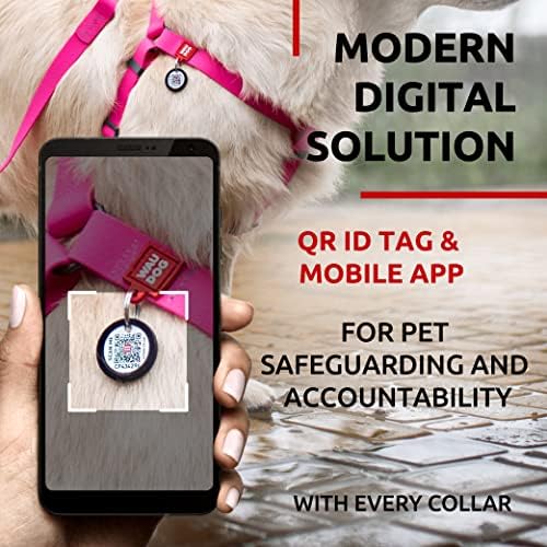WAUDOG Waterproof Dog Harness with QR Code Tag & Metal Clasp
