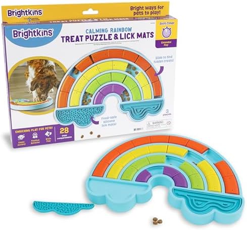 Brightkins Calming Rainbow Treat Puzzle & Lick Mats