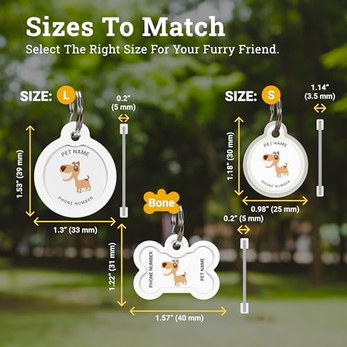 QR Code Dog Tag Personalized Pet Id Silent Cat Tags Engraved Name Plate with Online Profile («Funny Dog»)