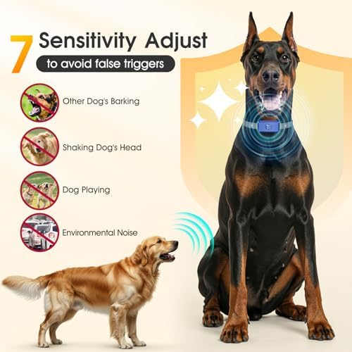 Dog Bark Collar for Large Medium Small Dogs, Effective No-Bark Collar, Smart Barking Collar, 2026 Upgraded Bark Collar with 7 Sensitivity, 3 Modes, Dark Blue