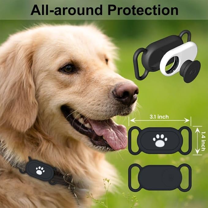 for Samsung Galaxy SmartTag2 Dog Collar Holder, 2 Pack Waterproof Anti-Lost Silicone Case for Galaxy Smart Tag 2 for Pet Dog Cat Collars (Pink/Navy Blue)