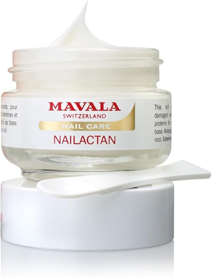 Mavala Nail Care Nailactan Nutritive, Nail Cream In Jar, Supports Damaged Nails, Nourishing, Moisturizing Nail Care Cuticle Cream, Promotes Nail Growth, 0.5 Ounce Jar