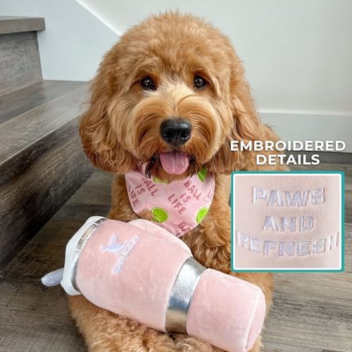 Haute Diggity Dog Snuggly Cup Plush Dog Toy Tumbler Parody Stuffed Chew Toy