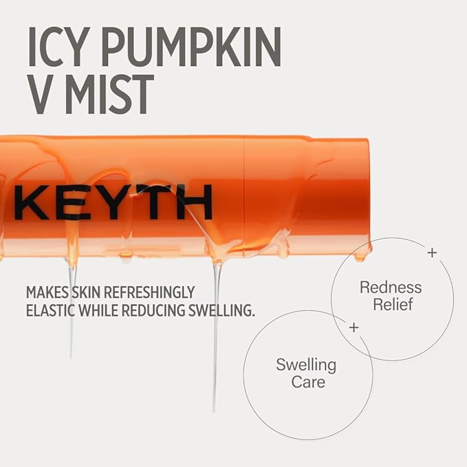 KEYTH ICY Pumpkin V Mist (150ML, 5.07 FL.OZ.) / De-Puff, Swelling Relief, Cooling, Refreshing, ICY Herb Complex, Pumpkin Fruit Extract