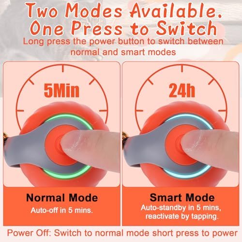 BABORUI 2Pack Interactive Cat Toy Ball - Automatic Interactive Cat Toys for Indoor Cats with 3 Tails, 2 Speeds Rechargeable Enrichment for Small/Medium/Large to Keep Them Busy