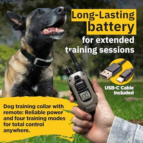 Dogtra 1900X E-Collar for Dog Training - 3/4 Mile Range, for Dogs 35 lbs+, IPX9K Waterproof, 100 Stimulation Levels, Vibration, Tone, Rechargeable - Ideal for Dog Owners and Professional Trainers