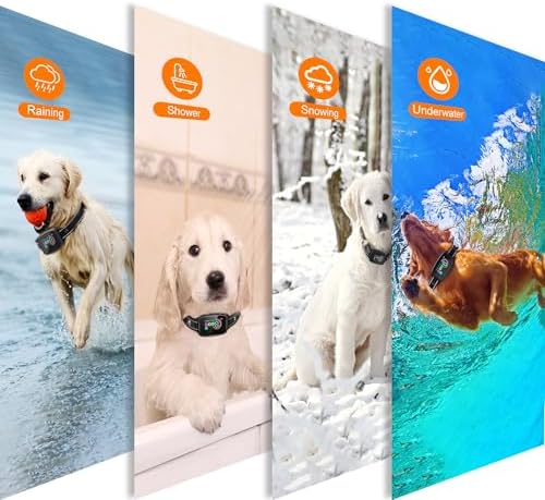 Dog Bark Collar for Large Dogs,Smart Anti Barking Device with 3 Training Modes,Rechargeable IP67 Waterproof Barking Collar for Medium Dogs