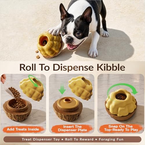 KADTC L, 3 in 1, Freeze Dog Treat Ball, Kibble Dispenser & Chew & Lick Toy