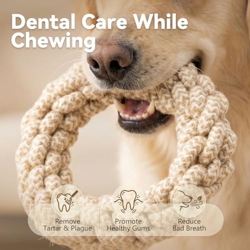 Durable Puppy Chew Toys for Teething, Tough Rope Toys for Small and Medium Dogs, Training Chew Rope, M Size