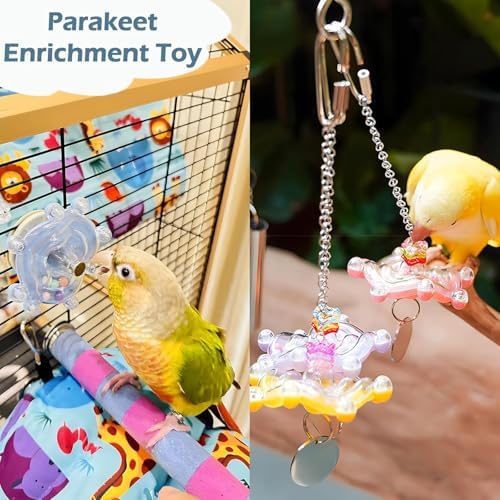1pc Bird Toys for Parakeets, Colorful Spinner Wheel (Rondom Color)