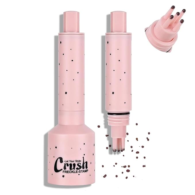 Faux Freckle Stamp for Girls and Women,Long Lasting Quick-drying Waterproof 5 Points Freckle Pen,Get Natural Lifelike Sunkissed Face Freckle Makeup Gift on Birthdays (03 Deep)