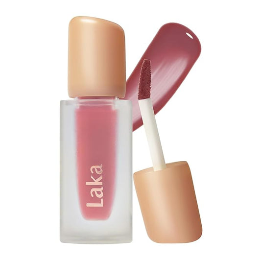 Laka Fruity Glam Tint, 4.5g/0.15oz, Glowing Lip Stain with Wide Color Spectrum, Hydrating & Lightweight Texture, Buildable Color, Non-Sticky, Vegan, K-Beauty (#146 Kaya Dill)