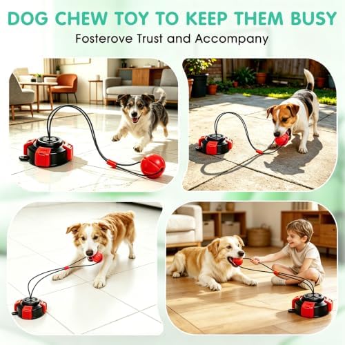 Fuufome Suction Cup Dog Toys for Medium Large Aggressive Chewers
