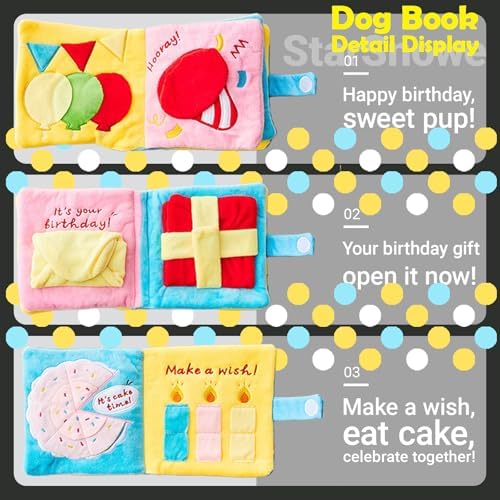 StarSnowe×Cute Dog Enrichment Toys,Squeaky Snuffle Book Series,Interactive Sniff Mat for Mental Stimulation & Slow Feeding,Treat Puzzle Toys for Puppy,Crinkle Gifts (Light Green - Scouts)