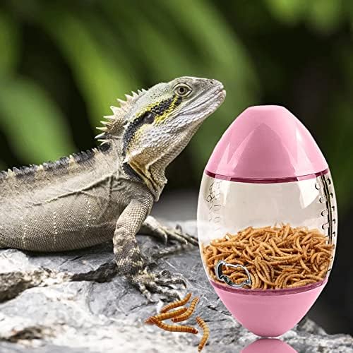 ALI2 Lizard & Gecko Enrichment Toys - Interactive Rugby Shape Toys for Bearded Dragon, Lizard & Small Animals
