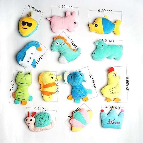 HDMOTU Pack of 26 Soft Small Medium Dog Squeaky Toys,Cute Puppy Favorite Comfortable Squeakers Toy,Multicolored for Puppy