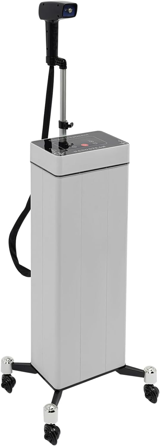 Nano Hair Steamer, Multifunctional Professional Nanoscale Spray for Hair Care Hair Repair, 1200W Nano Mist Hair Steamer for Deep Conditioning with Bottom Wheels and Smart Touch Control